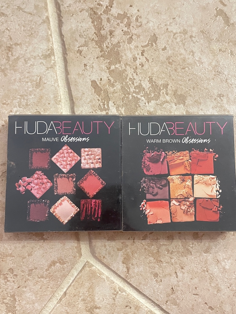 3 HUDA BEAUTY Obsessions Eyeshadow Palettes - Mauve & Warm Brown